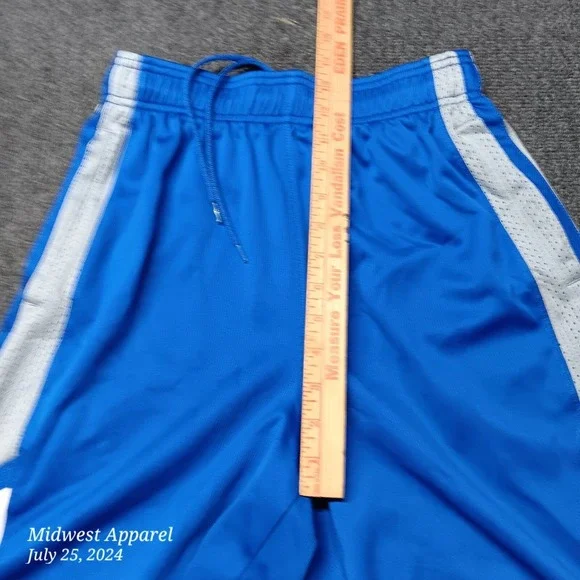 Under Armour Shorts Men Small Blue Basketball Athletic Stretch Drawstring Casual - Picture 6 of 9